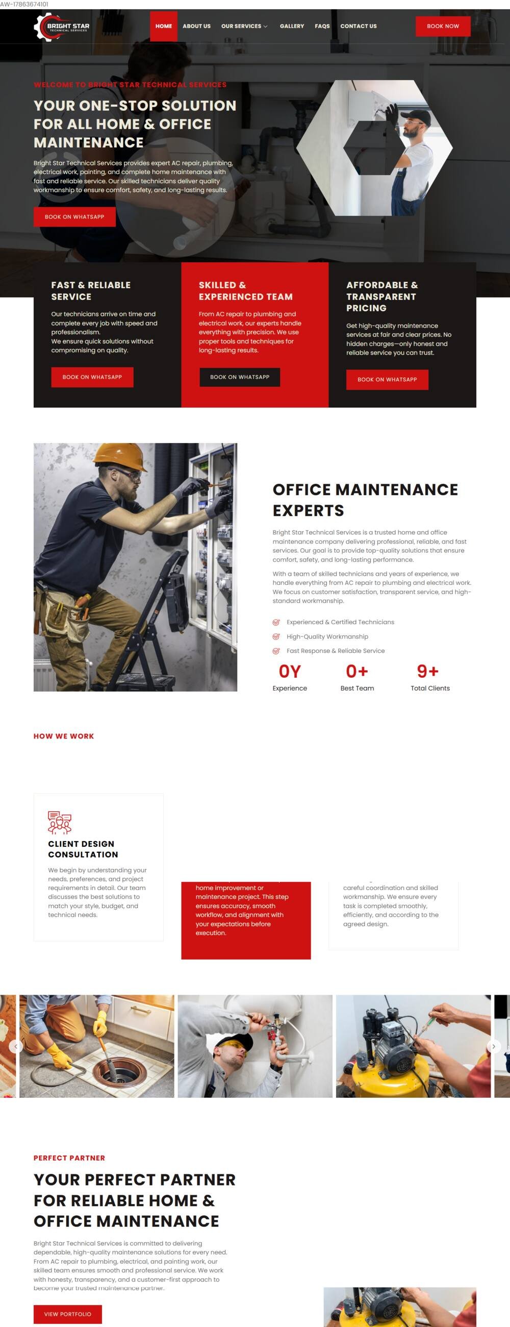 Brightstar Technical Service website screenshot