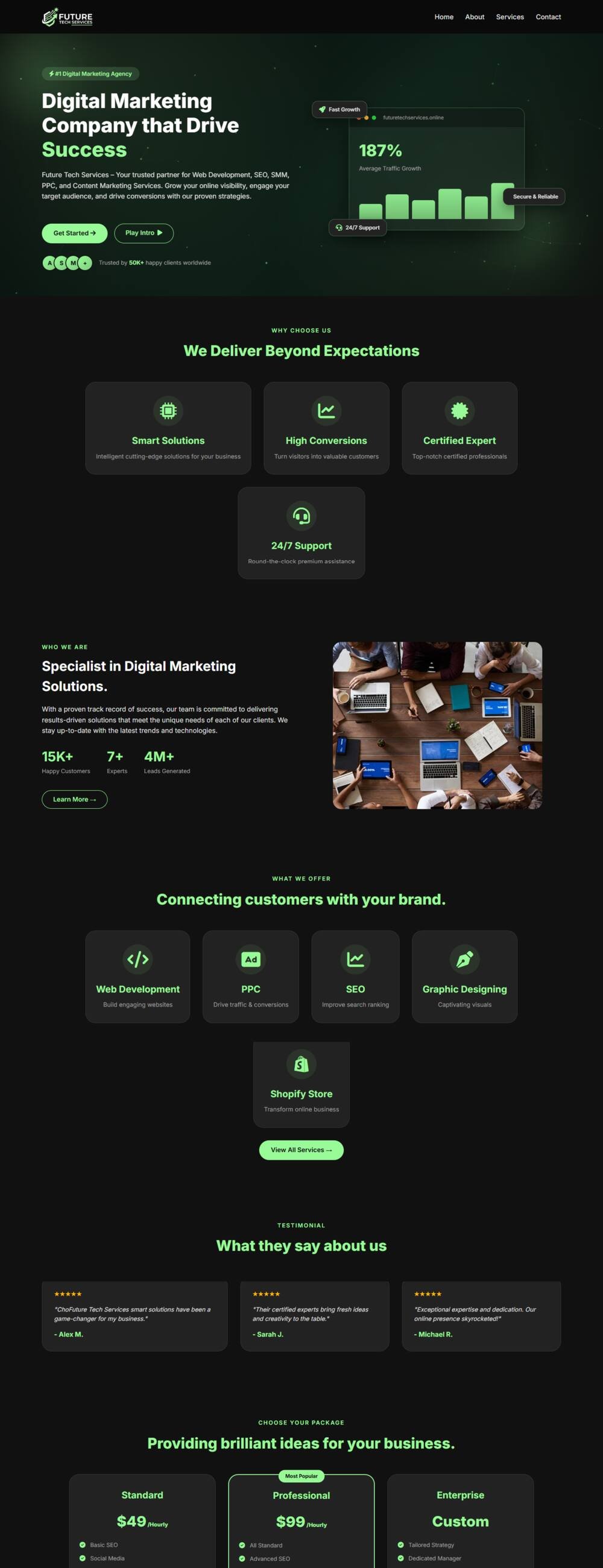 Future Tech Services website screenshot