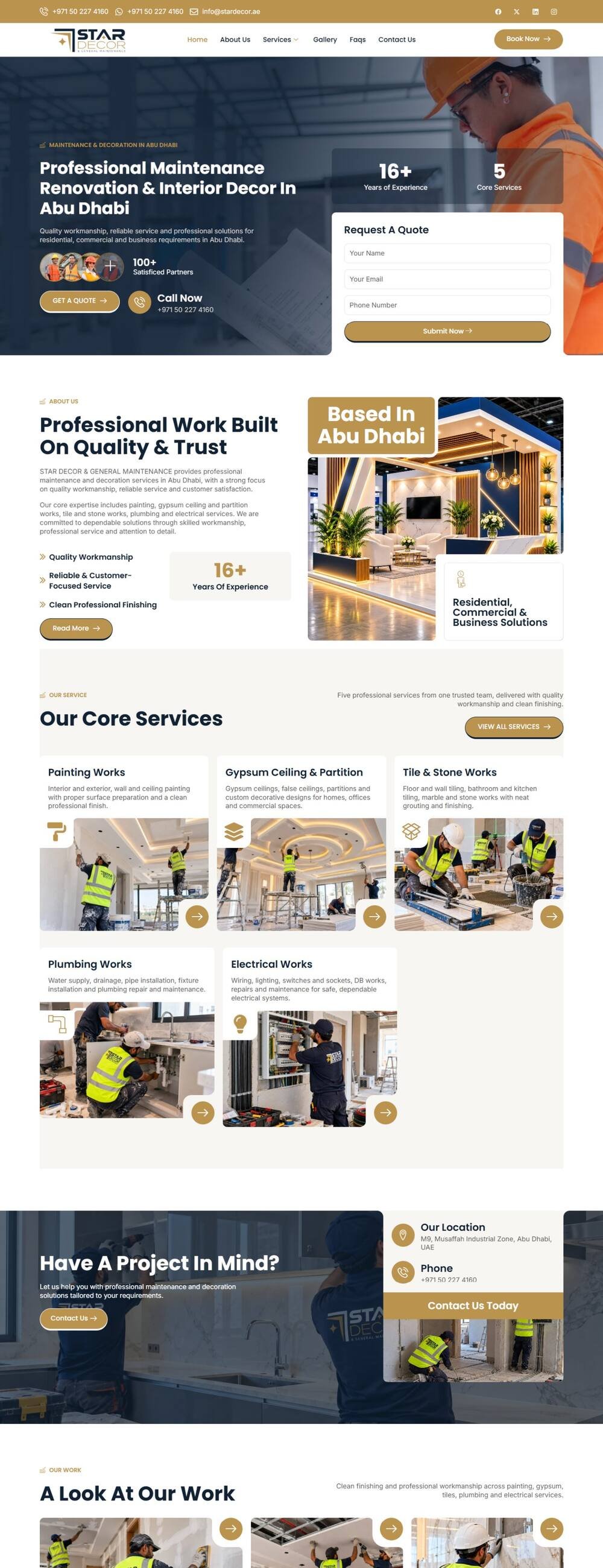 Star Decor & Maintenance website screenshot