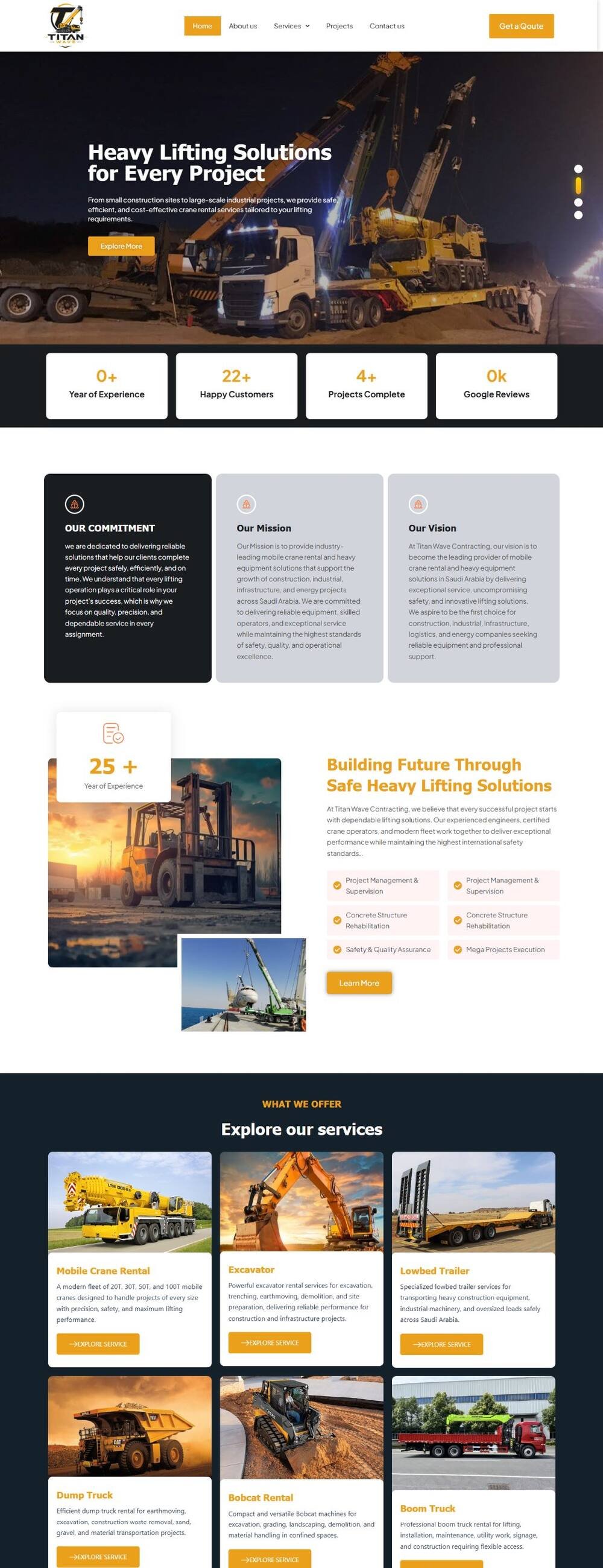 Titan Wave Contracting website screenshot